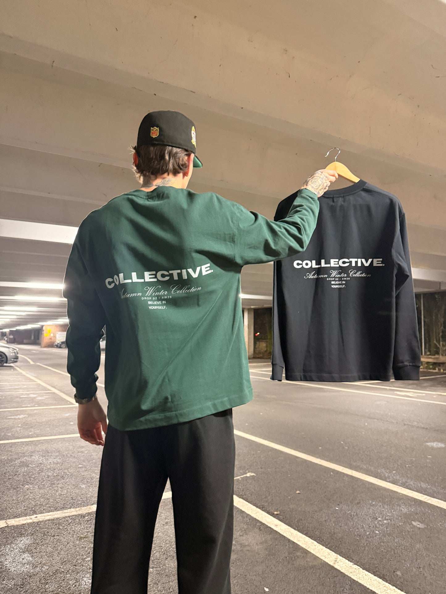 LONG-SLEEVE ESSENTIAL • FORREST GREEN