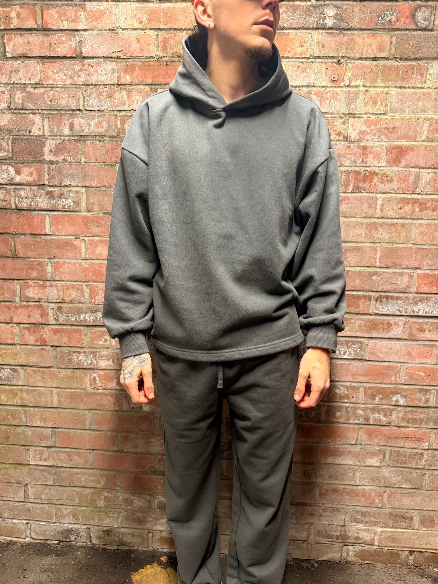 DRAWSTRING HOODIE ESSENTIAL • SLATE GREY