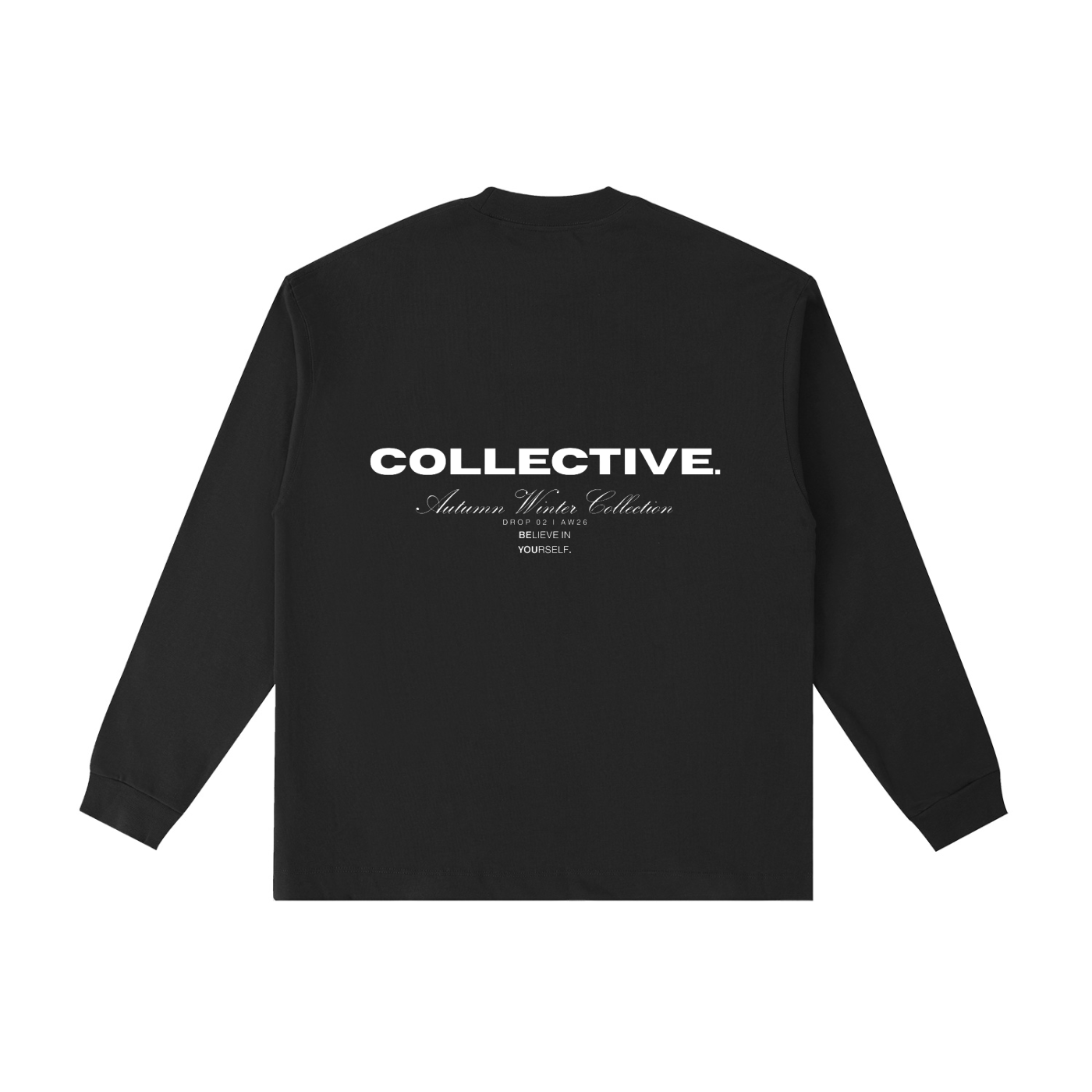 LONG-SLEEVE ESSENTIAL • MIDNIGHT BLACK