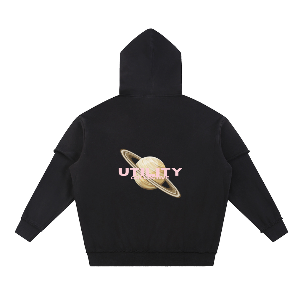 RAW-EDGE WASHED HOODIE